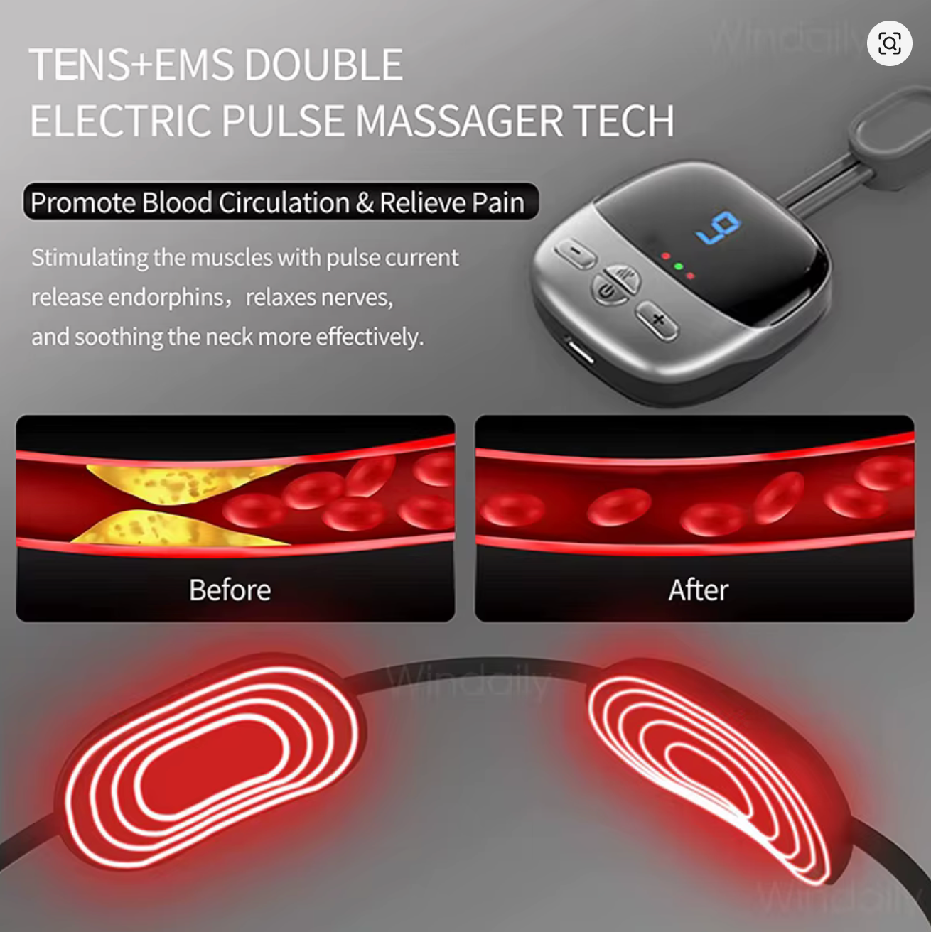 Portable Hanging Neck Massager